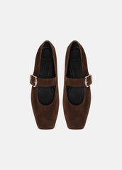 VINCE | Daniela Suede Mary Jane Flat in Loafers & Flats - CLOVE