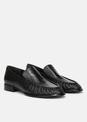 VINCE | Nora Leather Loafer in Loafers & Flats - BLACK