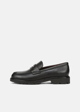 VINCE | Siena Leather Lug-Sole Loafer in Loafers & Flats - BLACK