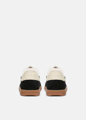 VINCE | Oasis Suede & Shearling Sneaker in Sneakers - BLACK