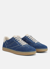 VINCE | Oasis Contrast-Edge Suede Sneaker in Sneakers - INDIGO/FLAX
