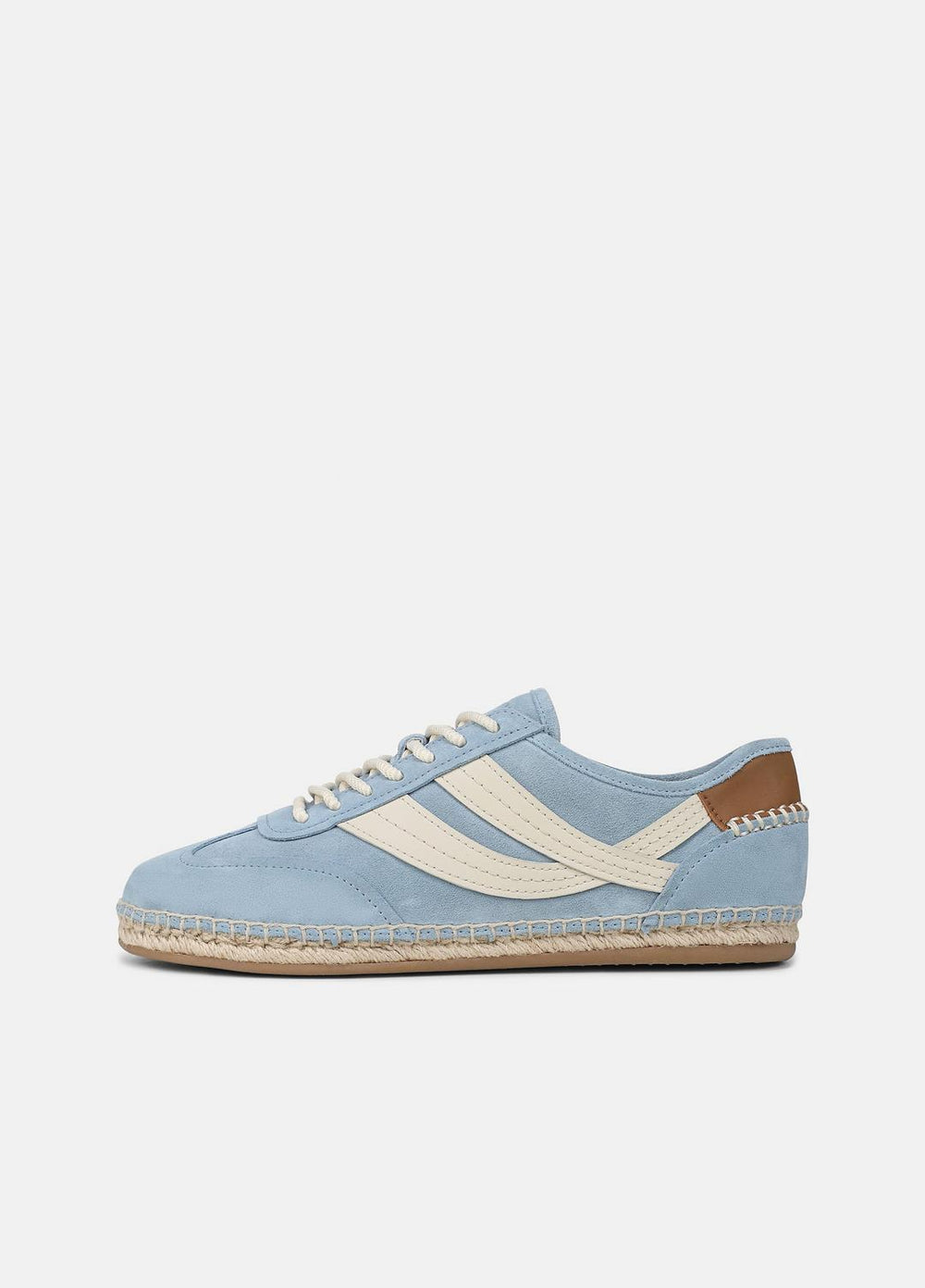 VINCE | Oasis Suede & Leather Espadrille Sneaker in Sneakers - GLACIAL BLUE/FLAX