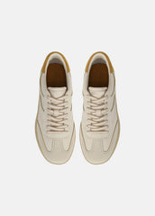 VINCE | Oasis Contrast-Edge Leather & Suede Sneaker in Sneakers - MOONLIGHT/GOLDEN DESERT