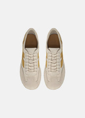 VINCE | Oasis Linen & Leather Espadrille Sneaker in Sneakers - MOONLIGHT/GOLDEN DESERT