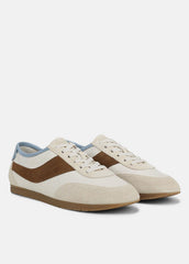 VINCE | LA Leather & Suede Runner Sneaker in Sneakers - MOONLIGHT/ELMWOOD