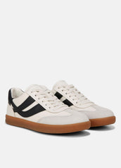 VINCE | Oasis Leather and Suede Sneaker in Sneakers - MILK/NIGHT BLUE