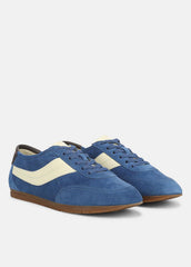 VINCE | LA Suede & Leather Runner Sneaker in Sneakers - INDIGO/STRAW SEED