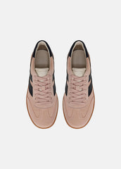 VINCE | Oasis Suede & Leather Sneaker in Sneakers - LOTUS BLUSH/BLUE INK