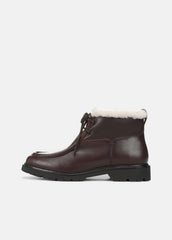 VINCE | Sierra Shearling-Lined Lug-Sole Boot in Boots - CHILI BROWN