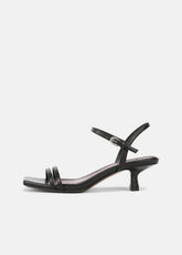 VINCE | Tilda Leather Heeled Sandal in Heels - BLACK