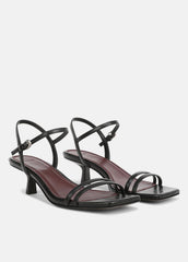 VINCE | Tilda Leather Heeled Sandal in Heels - BLACK