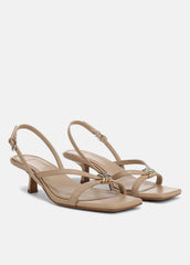 VINCE | Tali Leather Slingback Sandal in Heels - WARM ALMOND