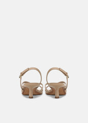 VINCE | Tali Leather Slingback Sandal in Heels - WARM ALMOND