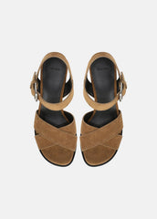 VINCE | Salma Suede Heeled Sandal in Heels - ELMWOOD