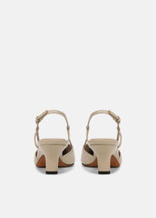 VINCE | Levvy Leather Slingback Heel in Heels - BIRCH SAND
