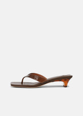 VINCE | San Juan Jelly Heeled Thong Sandal in Sandals - SADDLE