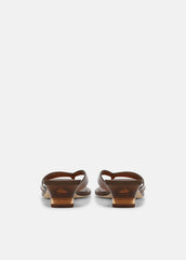 VINCE | San Juan Jelly Heeled Thong Sandal in Sandals - SADDLE