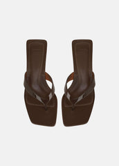 VINCE | San Juan Jelly Heeled Thong Sandal in Sandals - SADDLE