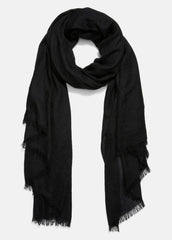 VINCE | Lightweight Cashmere Scarf in Scarves & Hats - BLACK