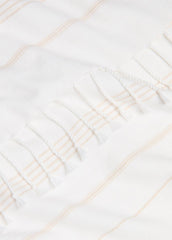 VINCE | Stripe Cotton-Cashmere Wrap in Scarves & Hats - WHITE/TUSK