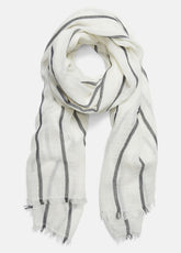 VINCE | Cotton Gauze Awning Stripe Scarf in Scarves & Hats - PAPYRUS/COASTAL BLUE