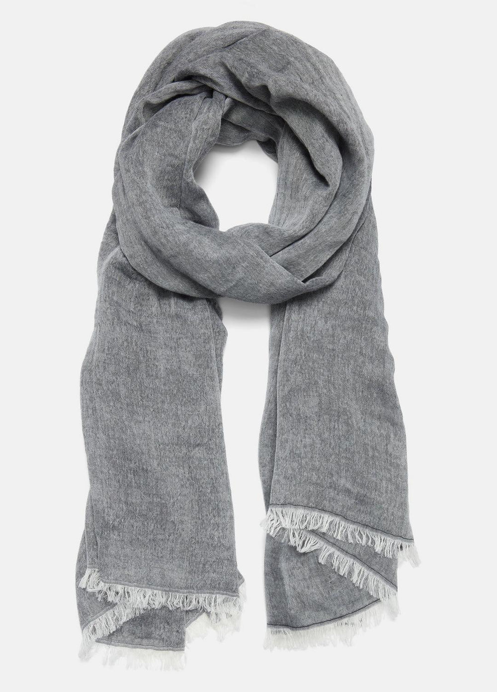 VINCE | Cotton Gauze Bi-Color Scarf in Scarves & Hats - PAPYRUS/COASTAL BLUE