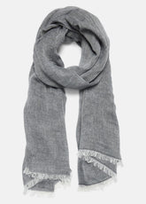 VINCE | Cotton Gauze Bi-Color Scarf in Scarves & Hats - PAPYRUS/COASTAL BLUE