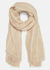 VINCE | Cotton Gauze Awning Stripe Scarf in Scarves & Hats - HAYSEED/PAPYRUS