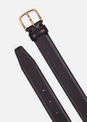 VINCE | Women’s 32mm Stitched Leather Belt in Belts - CACAO BROWN