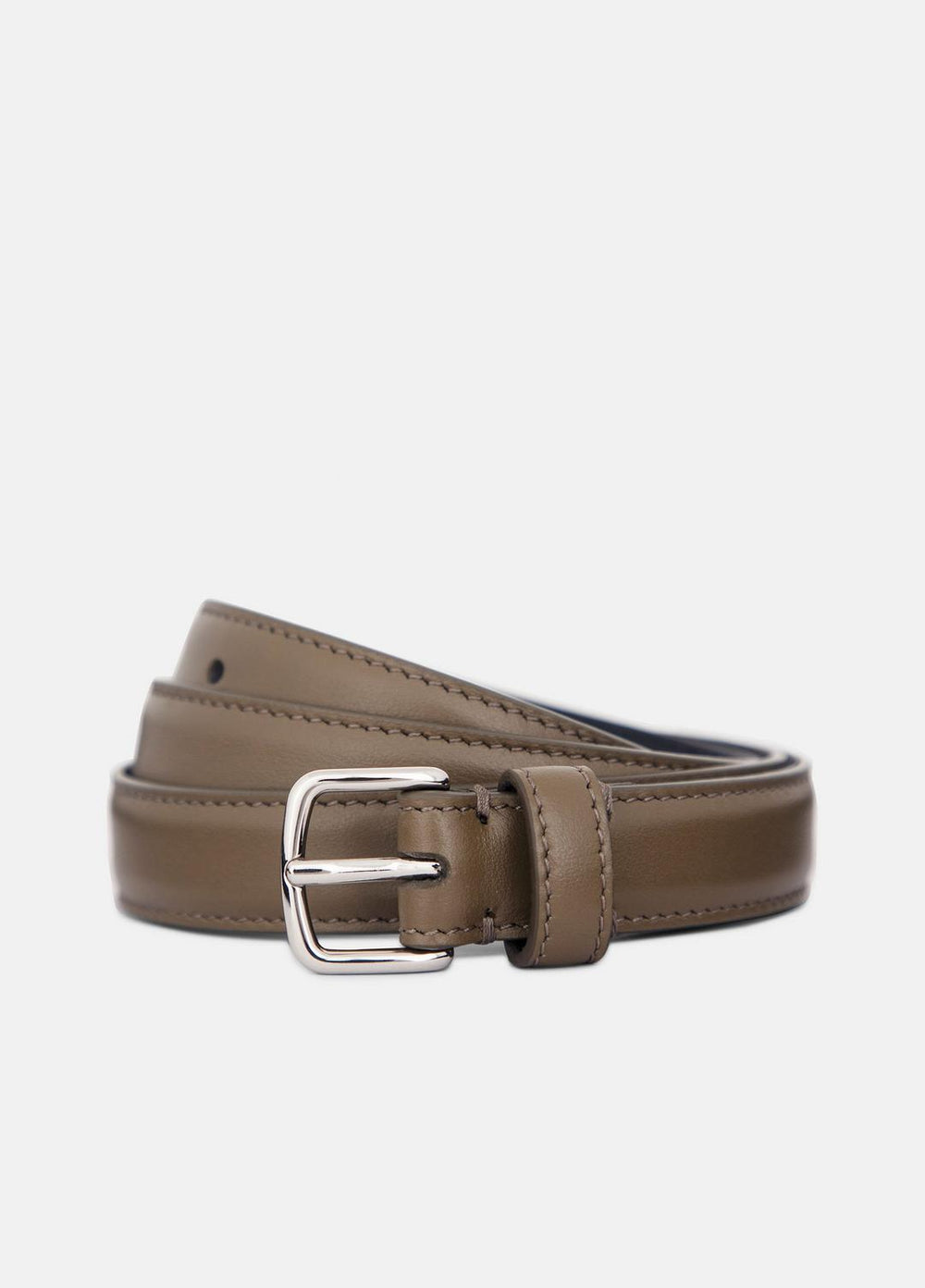 VINCE | Women’s 20mm Stitched Leather Belt in Belts - HAZEL VINE