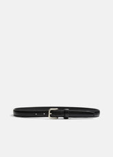 VINCE | Women's Skinny Leather Belt in Accessories - BLACK