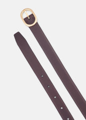 VINCE | Women's 20mm Spazzolato Leather Belt in Belts - CACAO BROWN