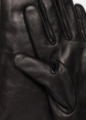 VINCE | Cashmere-Lined Medium Leather Glove in Gloves - BLACK