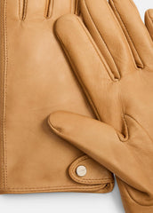 VINCE | Cashmere-Lined Leather Snap Glove in Gloves - BRUNA