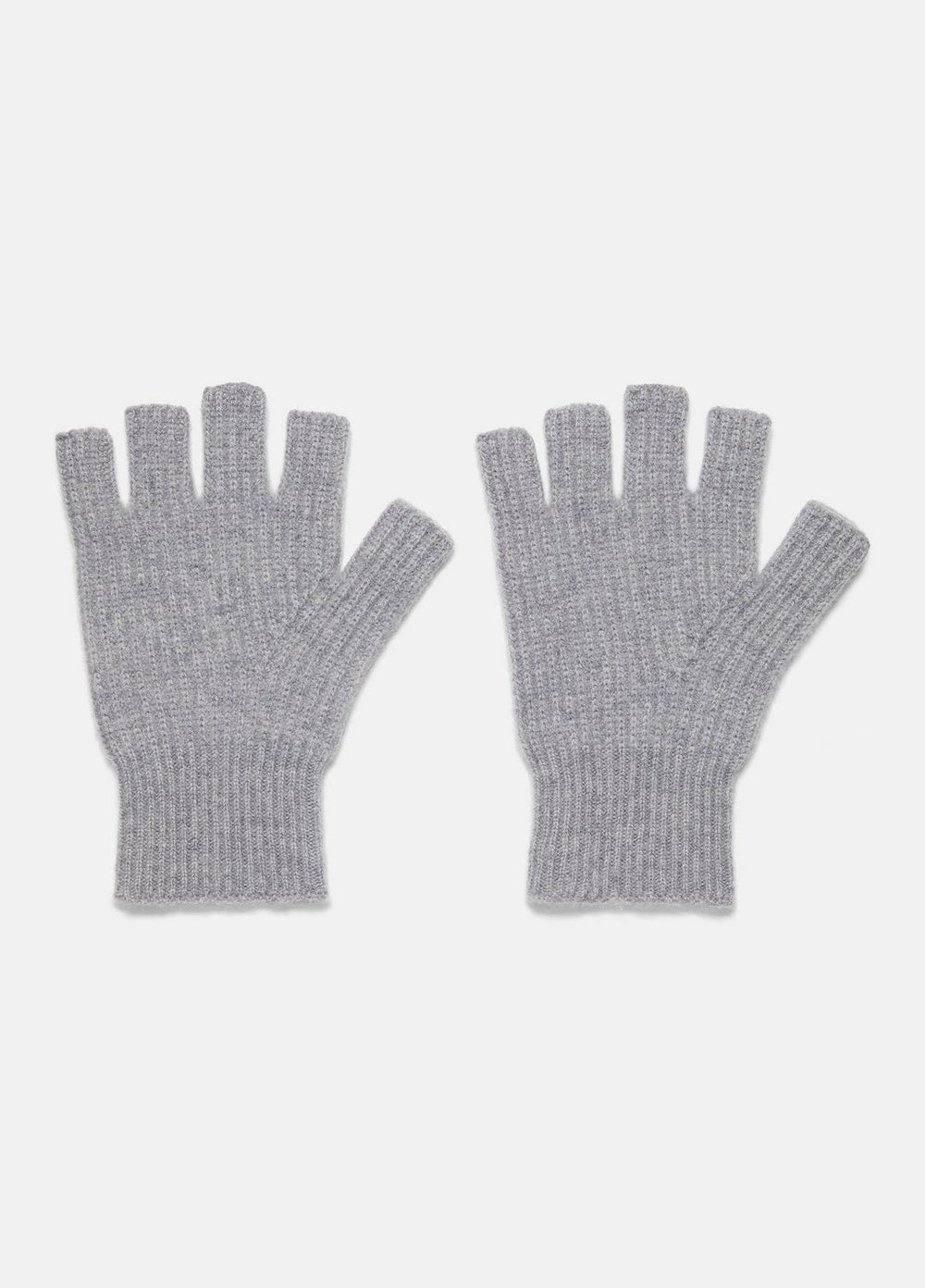 VINCE | Plush Cashmere Rib-Knit Fingerless Glove in Gloves - GREY