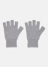 VINCE | Plush Cashmere Rib-Knit Fingerless Glove in Gloves - GREY