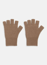 VINCE | Plush Cashmere Rib-Knit Fingerless Glove in Gloves - BISCOTTI