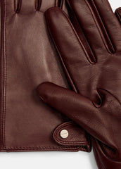 VINCE | Cashmere-Lined Leather Snap Glove in Gloves - FIG