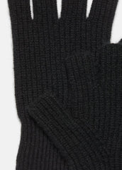 VINCE | Plush Cashmere Rib-Knit Fingerless Glove in Gloves - BLACK