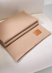 VINCE | Cashmere Reverse Jersey Throw in Pillows & Blankets - CAMEL