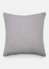 VINCE | Wool and Cashmere Cardigan-Stitch Pillow in Pillows & Blankets - HEATHER GREY