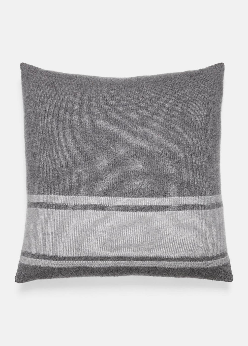 VINCE | Cashmere Jersey Stripe Pillow in Pillows & Blankets - MEDIUM HEATHER GREY