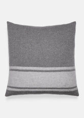 VINCE | Cashmere Jersey Stripe Pillow in Pillows & Blankets - MEDIUM HEATHER GREY