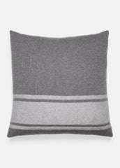 VINCE | Cashmere Jersey Stripe Pillow in Pillows & Blankets - MEDIUM HEATHER GREY