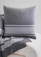 VINCE | Cashmere Jersey Stripe Pillow in Pillows & Blankets - MEDIUM HEATHER GREY