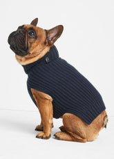 VINCE | Wool and Cashmere Shaker-Stitch Dog Sweater in Dog Accessories - COASTAL BLUE
