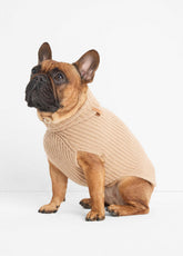VINCE | Wool and Cashmere Shaker-Stitch Dog Sweater in Dog Accessories - CAMEL