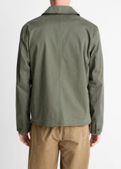 VINCE | Italian Peached Stretch-Cotton Jacket in Jackets - SYCAMORE