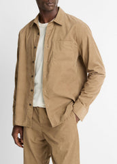 VINCE | Italian Cotton Corduroy Button-Front Shirt in Long Sleeve - TETON