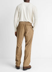 VINCE | Louie Relaxed Cotton Corduroy Elastic-Waist Pant in Trousers - TETON
